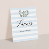 Elephant themed baby shower sign printable by LittleSizzle