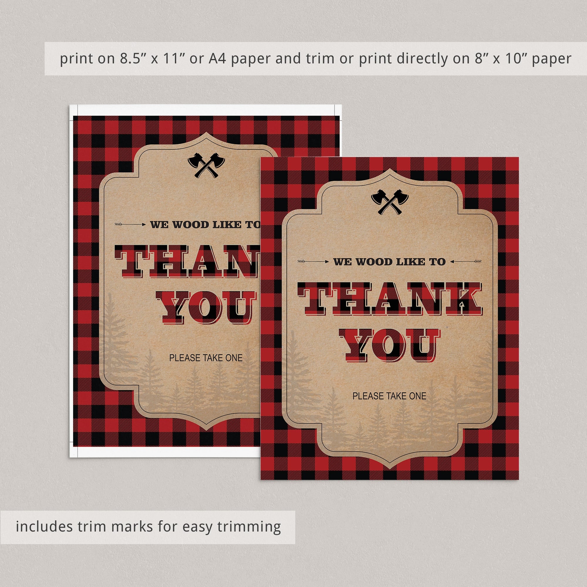 Rustic woods party favors sign by LittleSizzle