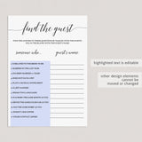 Editable wedding shower game template by LittleSizzle