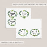 Folded thank you cards instant download by LittleSizzle