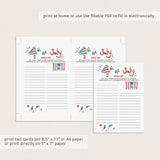 Independence Day Classroom Game Printable