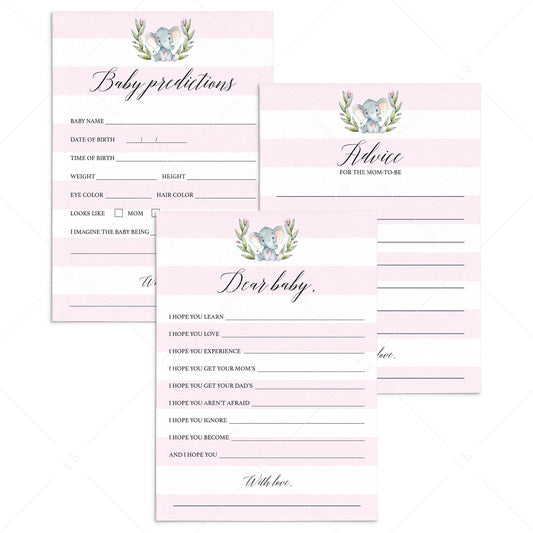 Elephant themed baby shower printables by LittleSizzle