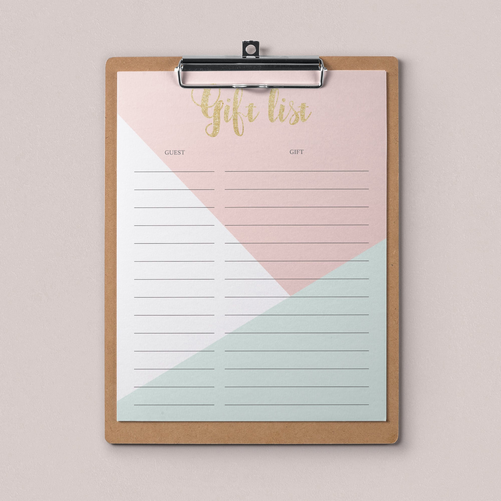 Printable Baby Shower Guest Sign In Sheet by LittleSizzle
