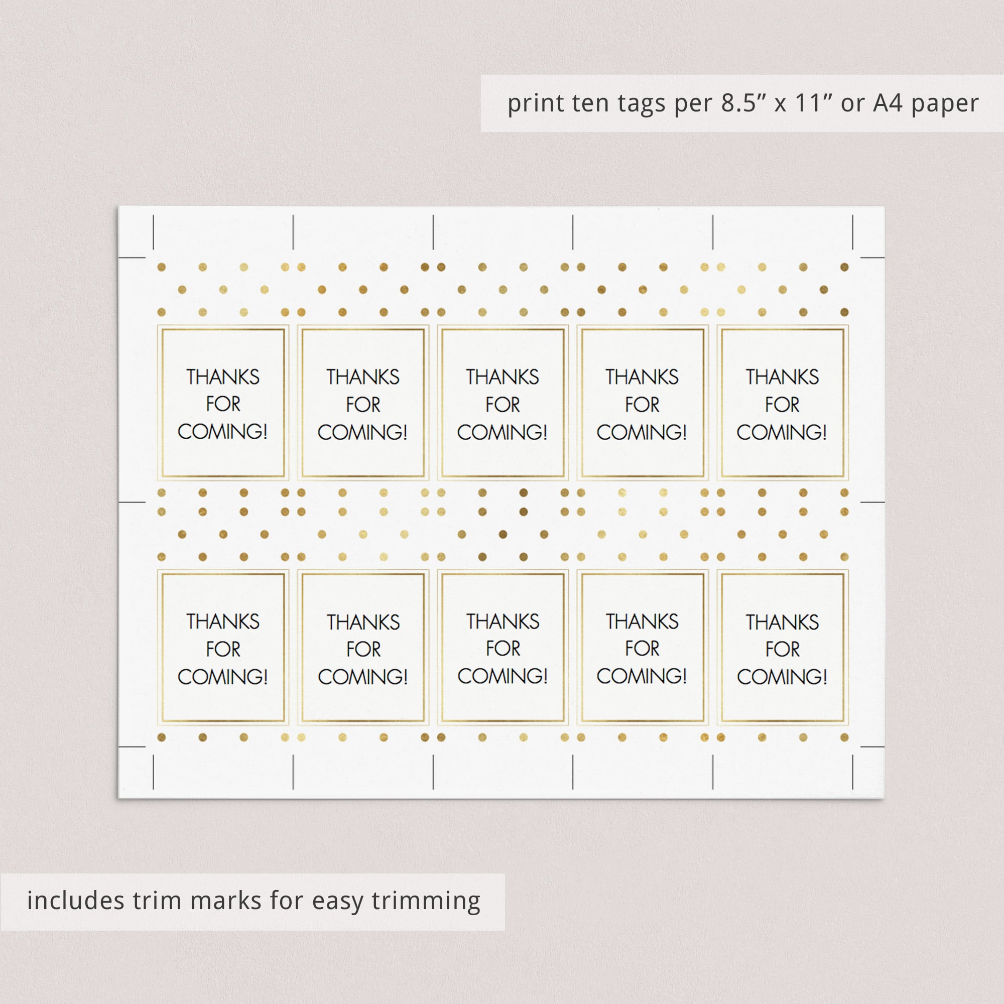 Thank you labels gold glitter printable by LittleSizzle