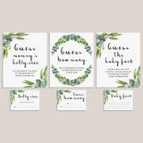 Botanical baby shower games printable games bundle by LittleSizzle