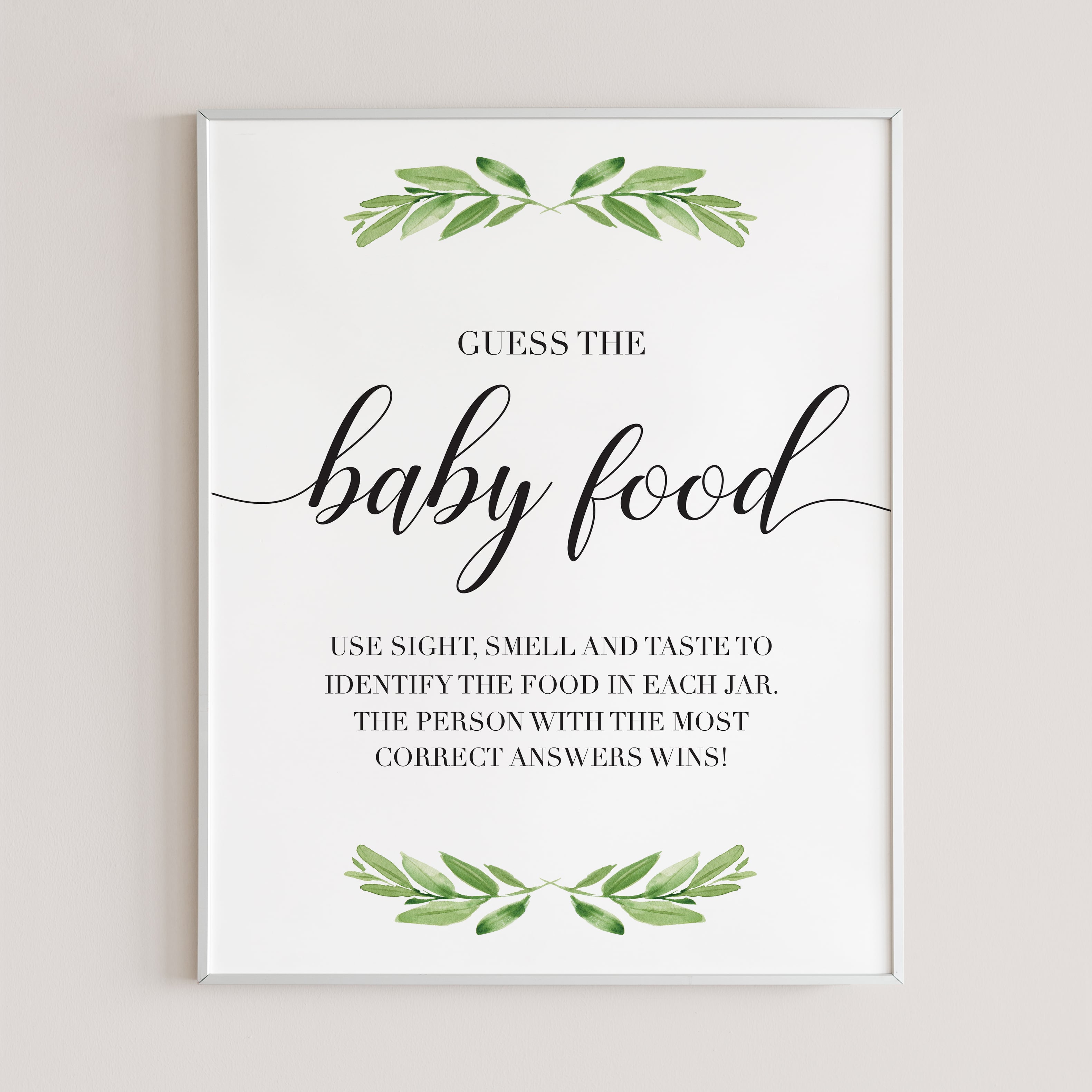 Instant download baby food guessing game by LittleSizzle