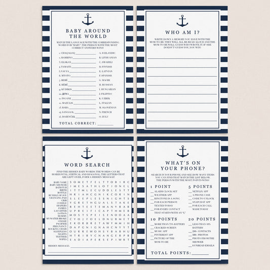 Baby shower games pack for boys by LittleSizzle