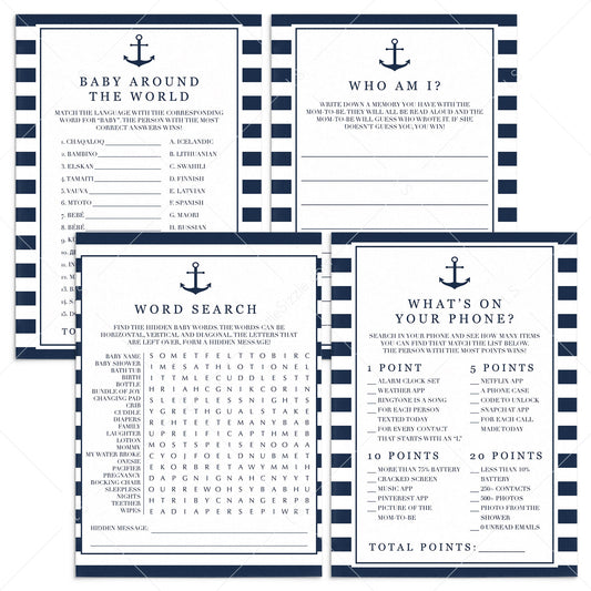 Baby shower games pack for boys by LittleSizzle