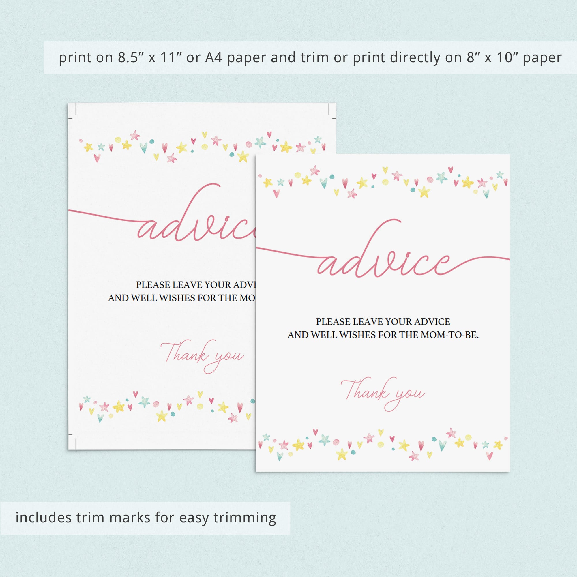 Editable girl shower decor templates by LittleSizzle