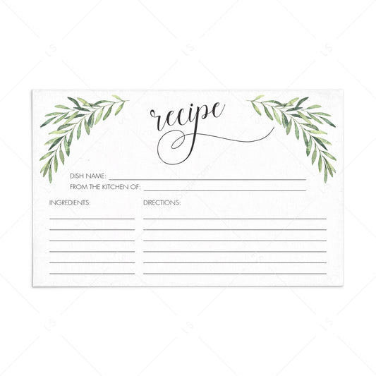 Recipe Cards Printable 4x6 by LittleSizzle