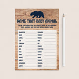Name that baby animal game for rustic baby shower printable by LittleSizzle