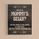 How big is mommy's belly baby shower game rustic theme by LittleSizzle