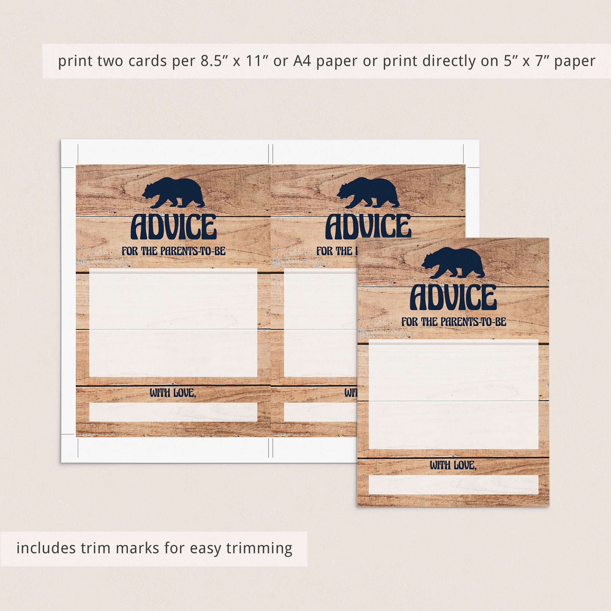Advice cards for new parents for boys by LittleSizzle