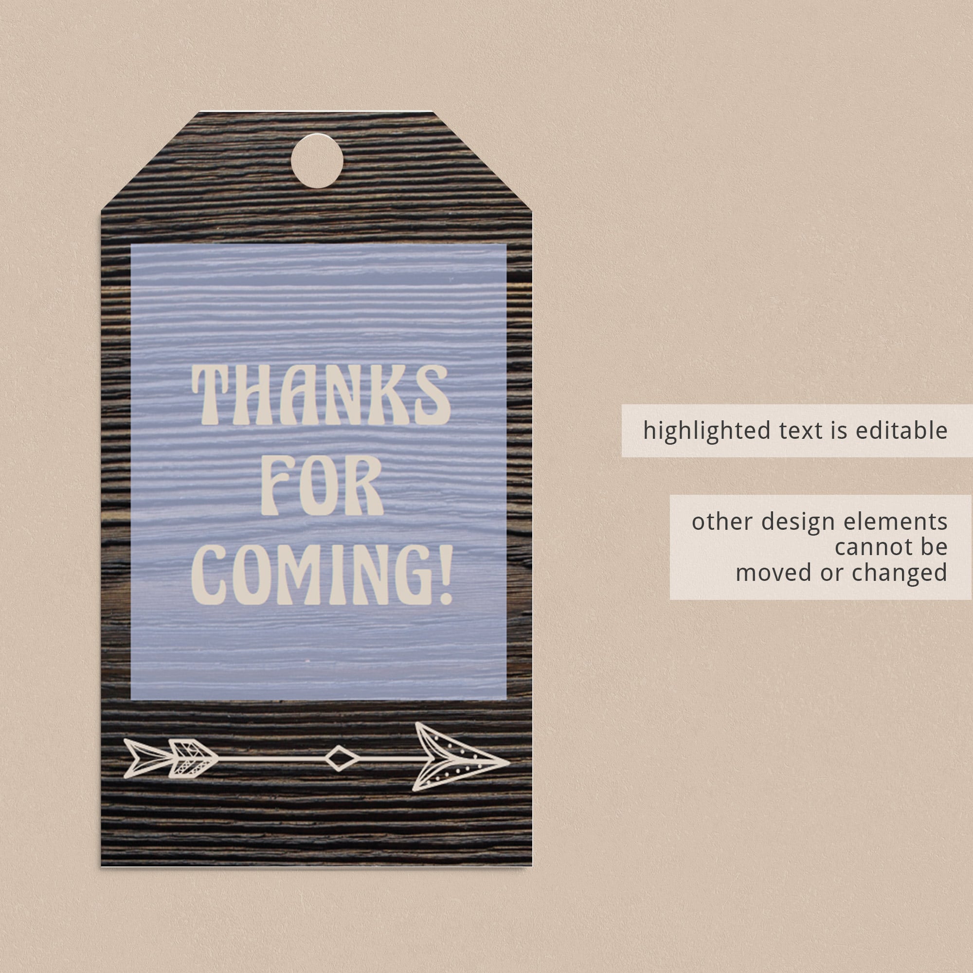 Editable favor tags for woodland theme party by LittleSizzle