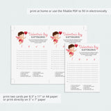 Valentine's Day Game Scattergories Instant Download