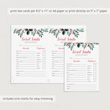 Printable Holiday Gift Exchange Secret Santa Questions