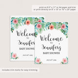 Floral Baby Shower Welcome Sign Template