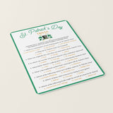 St. Patrick's Day Trivia Printable & Virtual Quiz Templates