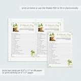 (Zoom) St. Patrick's Game for Friends Instant Download