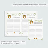 Easy St Patricks Day Game to Print or Play Over Zoom