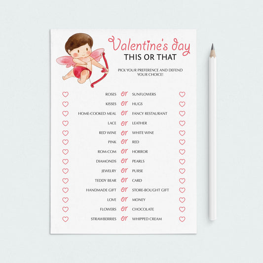 Fun Valentine's Day Game for Couples This or That by LittleSizzle