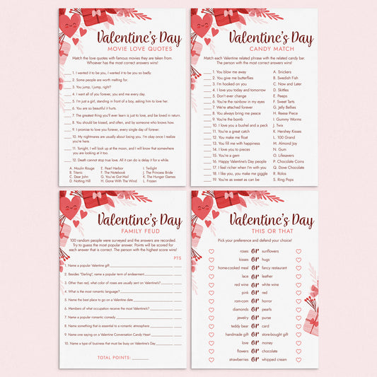 Family Friendly Valentine's Day Game Bundle Printable by LittleSizzle