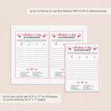 Printable and Virtual Valentine's Day Party Game Scattergories
