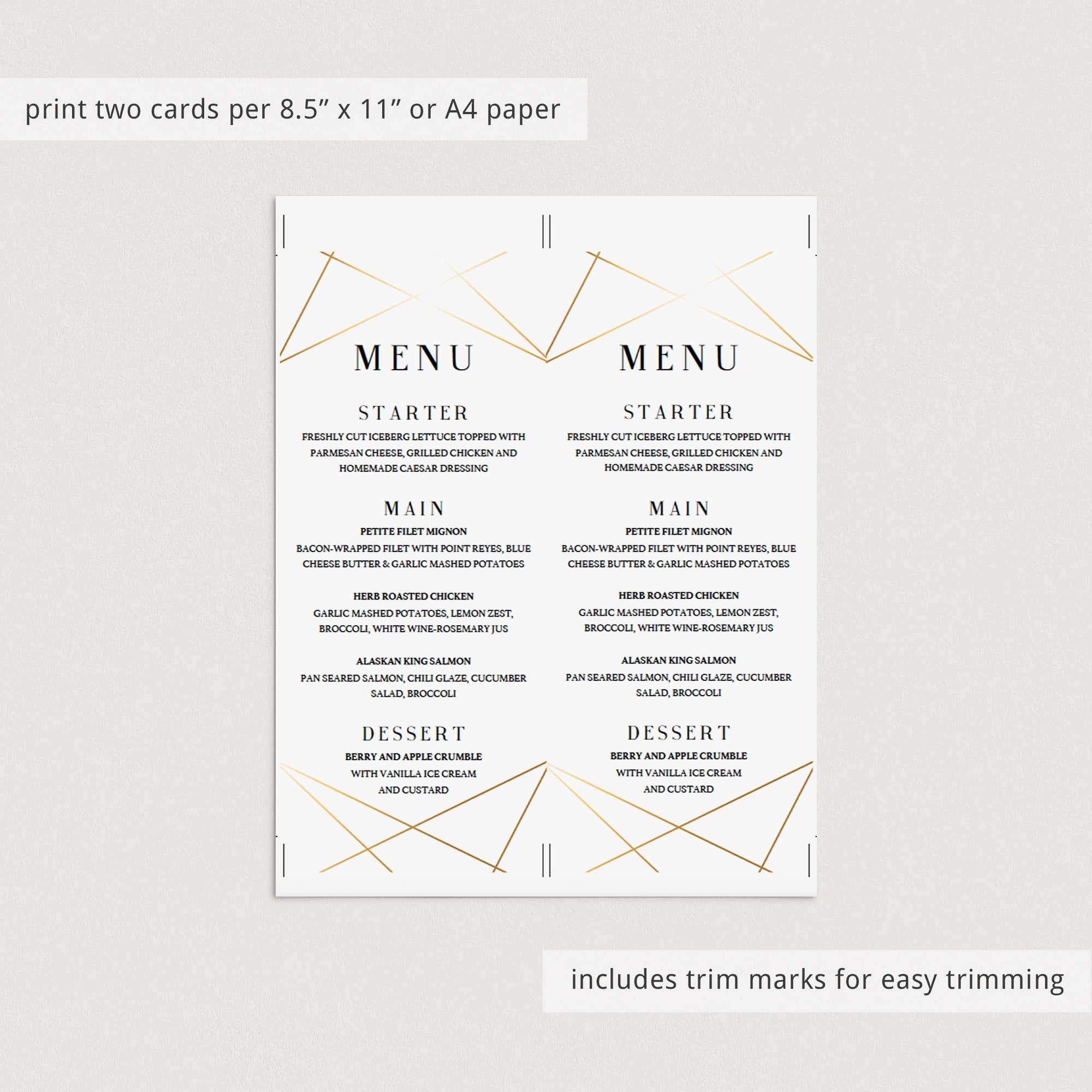 Chic dinner party table decorations printable by LittleSizzle