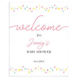 Personalized Welcome Sign for Girl Baby Shower by LittleSizzle