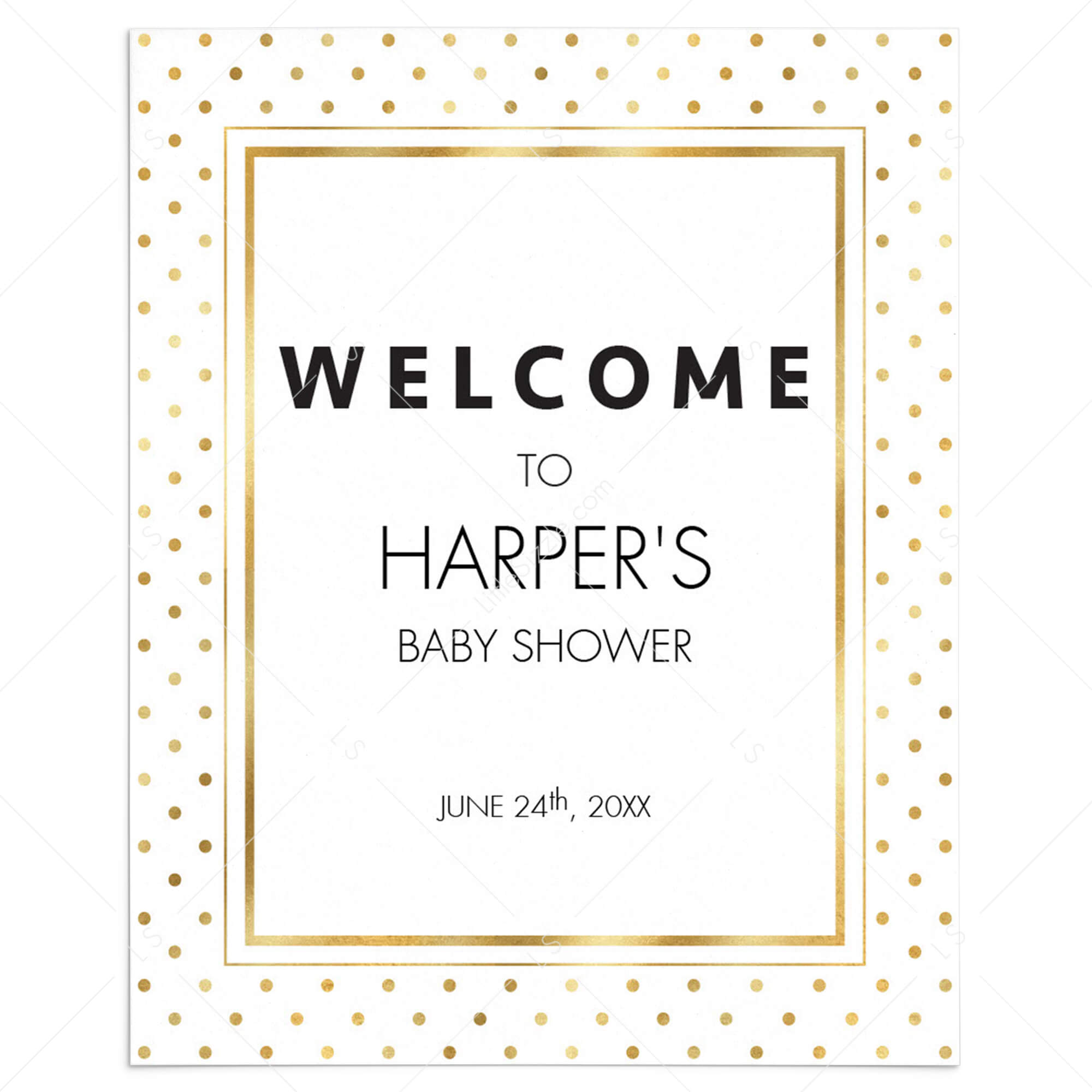 Printable Welcome Sign for Modern Party by LittleSizzle