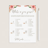 Whats In Your Purse Baby Shower Game Instant Download by LittleSizzle