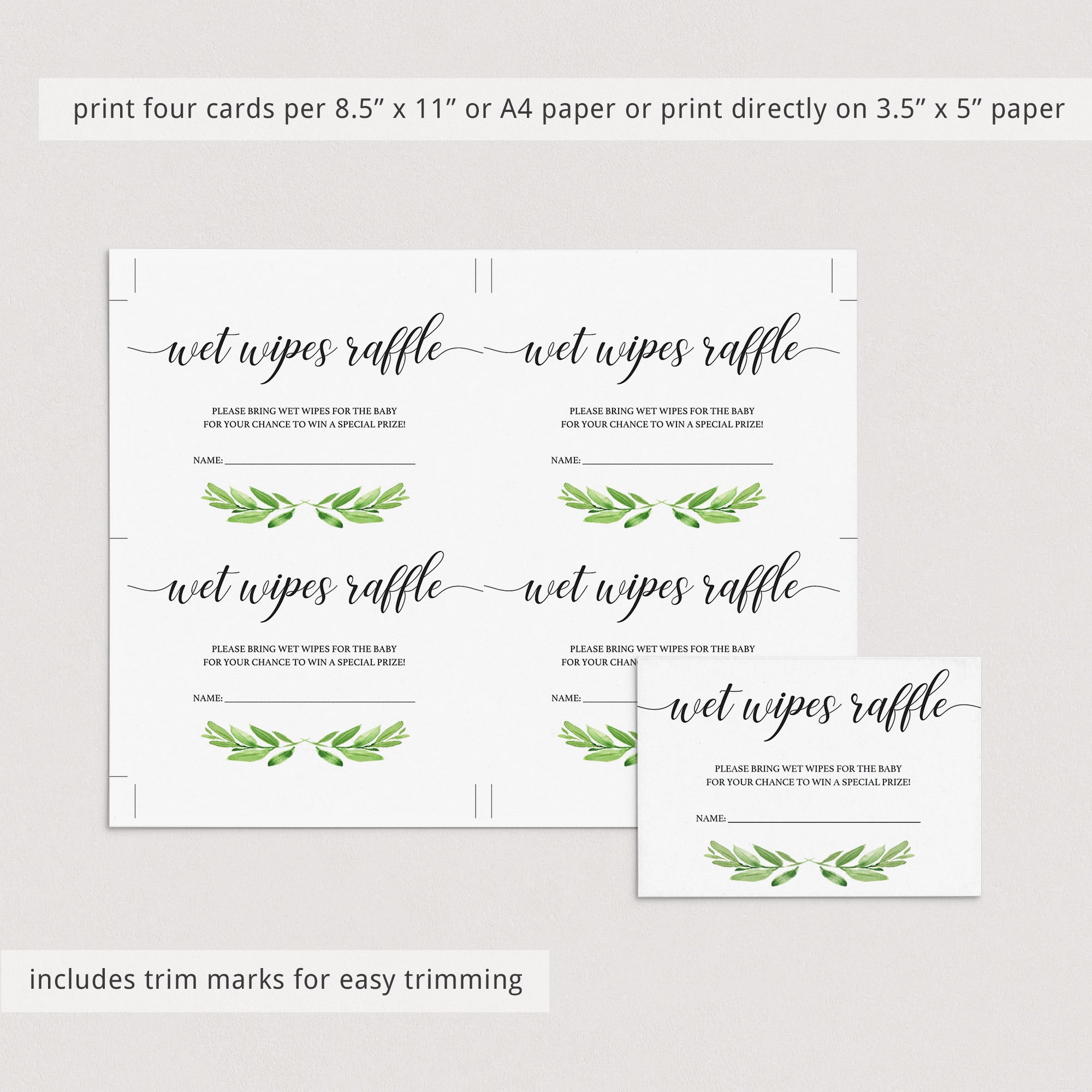 Editable baby shower raffle tickets DIY by LittleSizzle