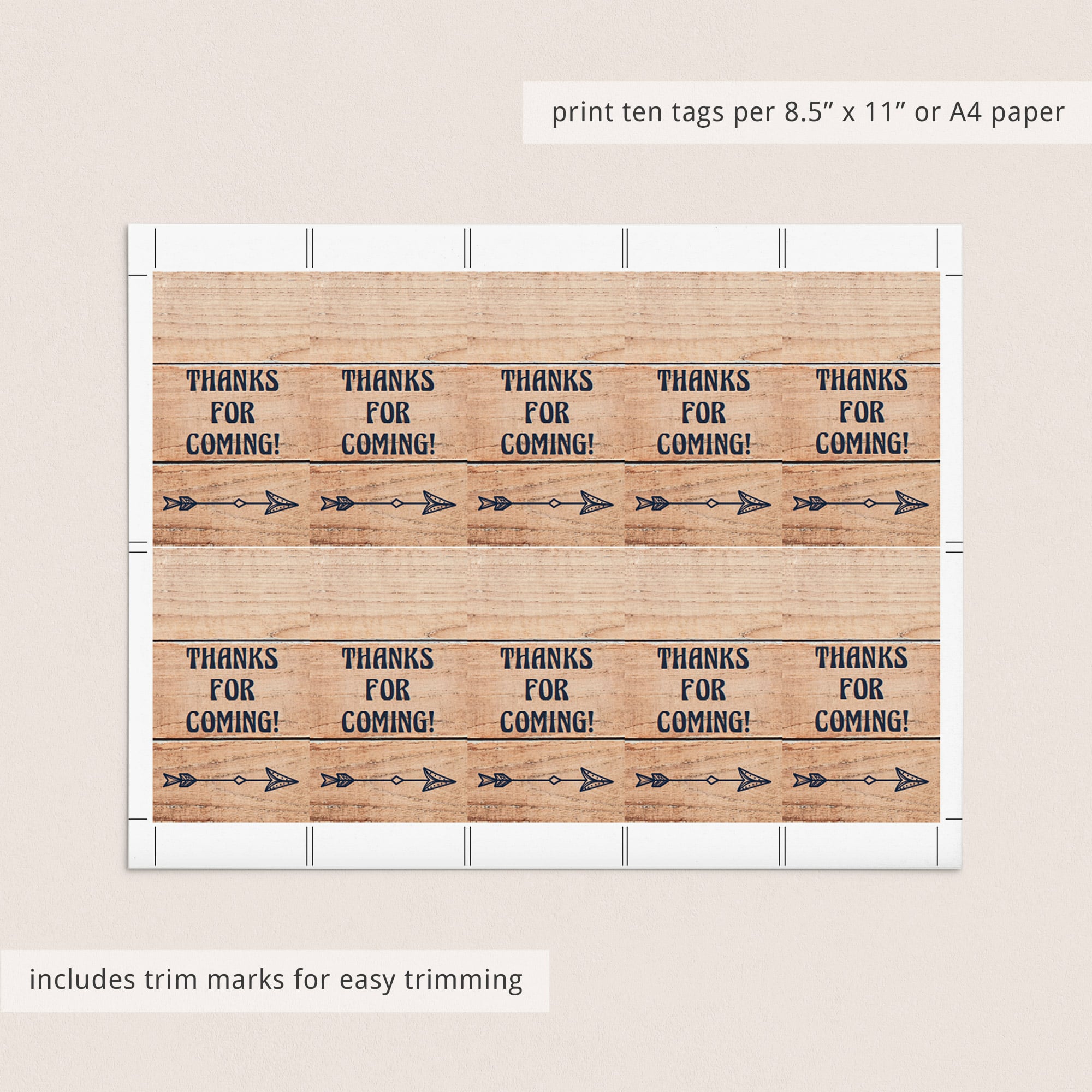 Printable favor tag for rustic shower by LittleSizzle