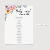 Baby scrambled words game answer key download by LittleSizzle