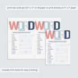 Printable Baby Word Scramble for Winter Baby Shower