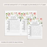 Watercolor floral baby shower word games by LittleSizzle