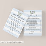 Boy baby shower guessing game would she rather printable download by LittleSizzle