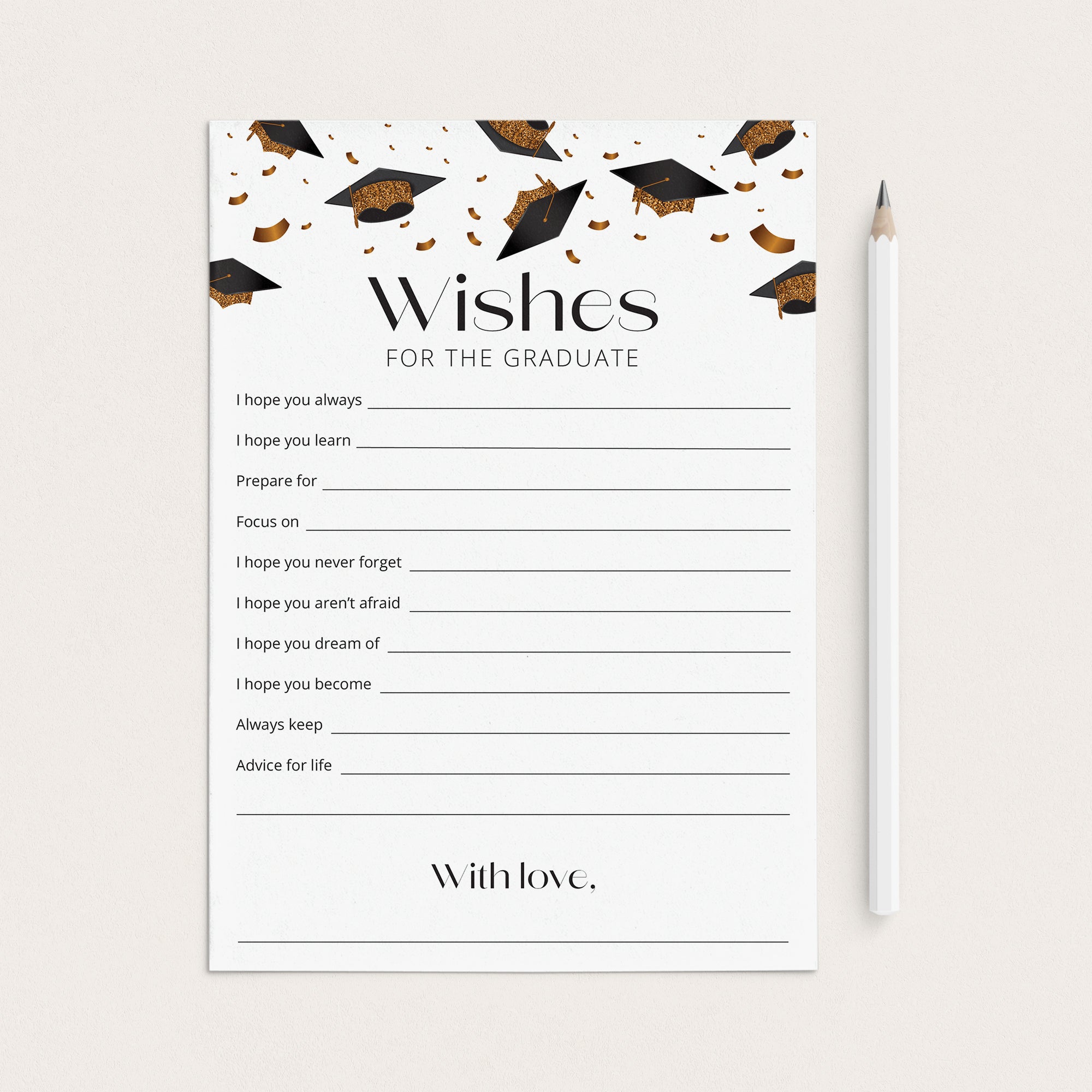 Wishes and Advice for The Graduate Printable by LittleSizzle