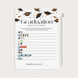 Graduation Emoji Pictionary With Answers Printable by LittleSizzle