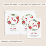 Christmas wreath baby shower invitation by LittleSizzle