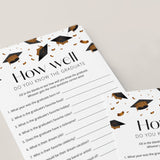 Black and Gold Graduation Games Pack Printable