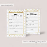 Baby predictions card DIY baby shower by LittleSizzle
