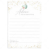 Advice Cards for New Parents Pumpkin Baby Shower by LittleSizzle