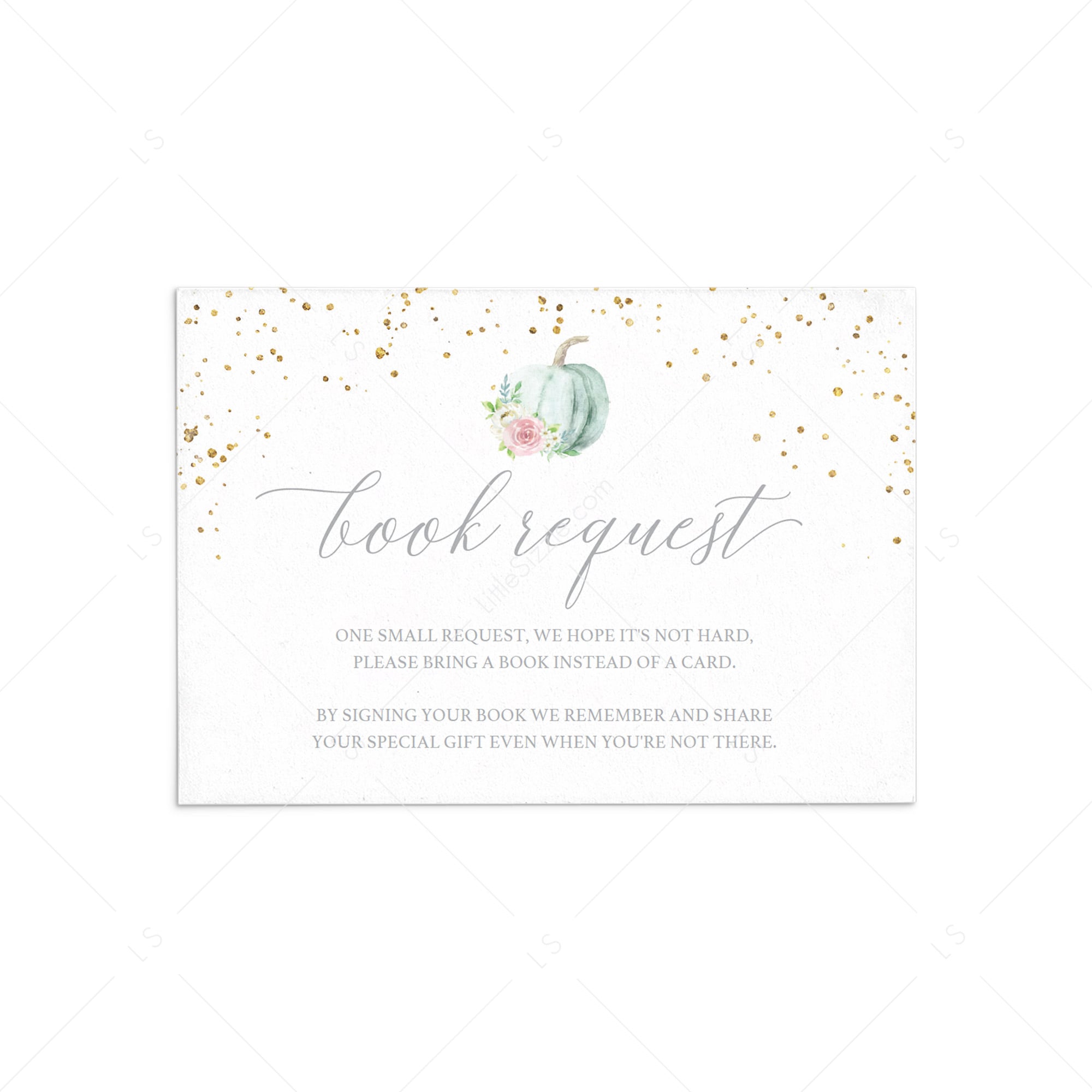 Fall Baby Shower Book Request Card Template by LittleSizzle