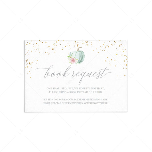 Fall Baby Shower Book Request Card Template by LittleSizzle