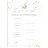 Watercolor Pumpkin Baby Shower Game Price Right by LittleSizzle