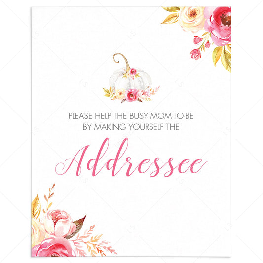 Address envelope sign for girl baby shower by LittleSizzle
