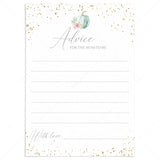 Floral Pumpkin Baby Shower Advice Cards by LittleSizzle