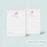 Floral Pumpkin Baby Shower Advice Cards