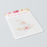 Guess the nursery rhymes fall baby shower game by LittleSizzle